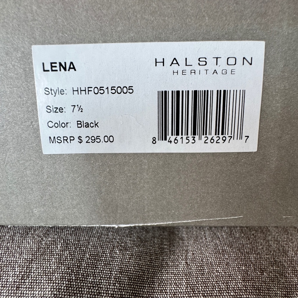 Halston Heritage black leather sandals size 7.5 - Picture 7 of 7